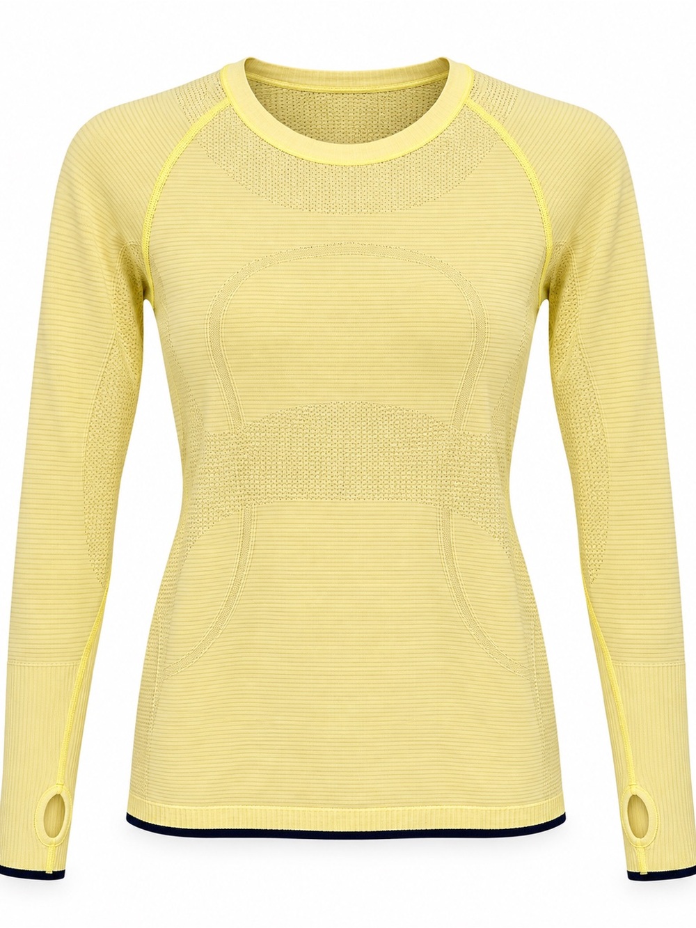 Lululemon Run Swiftly Tech Long Sleeve Clarity Yellow Inkwell Sz 4